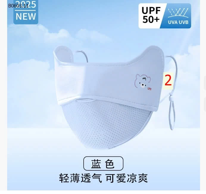 SET 4C KHẨU TRANG CHỐNG UV CHO BÉ Giá sỉ 80k/1 set 4c chọn màu