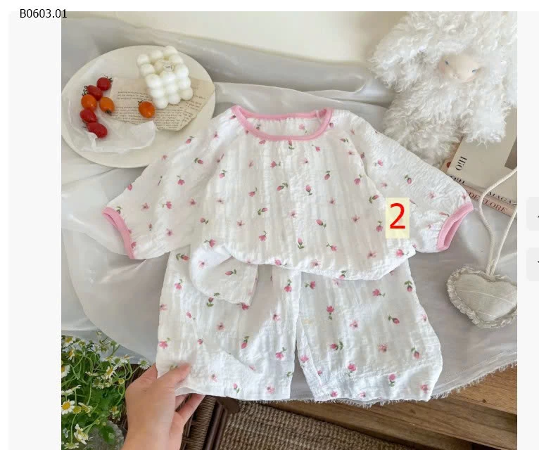 set bộ bé gái-Giá sỉ sz 80-110: 73k/bộ, sz 120-150: 89k/bộ (nhận đơn từ 2 bộ)