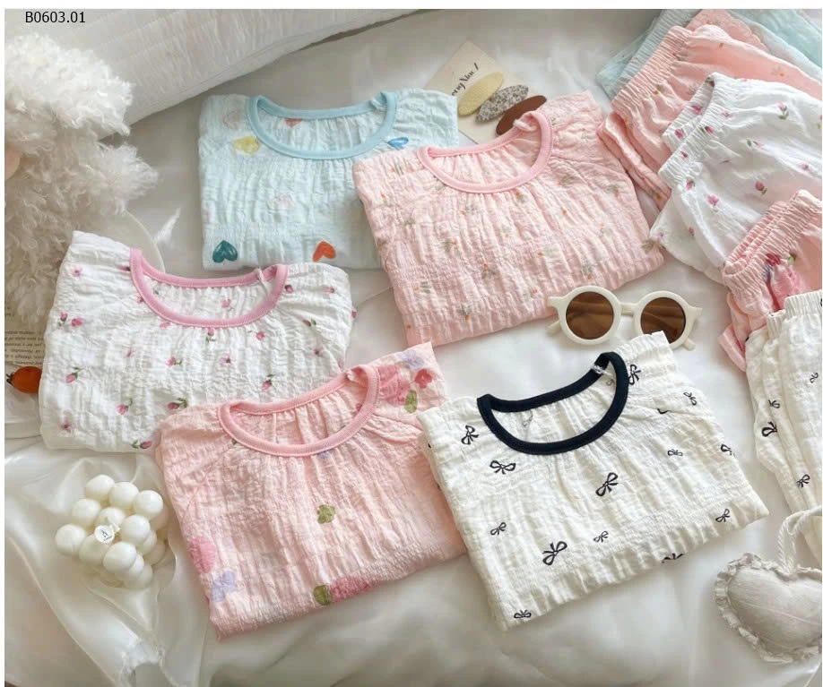 set bộ bé gái-Giá sỉ sz 80-110: 73k/bộ, sz 120-150: 89k/bộ (nhận đơn từ 2 bộ)