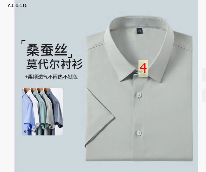 SƠ MI NAM CỘC TAY TƠ TẰM - sỉ 215k