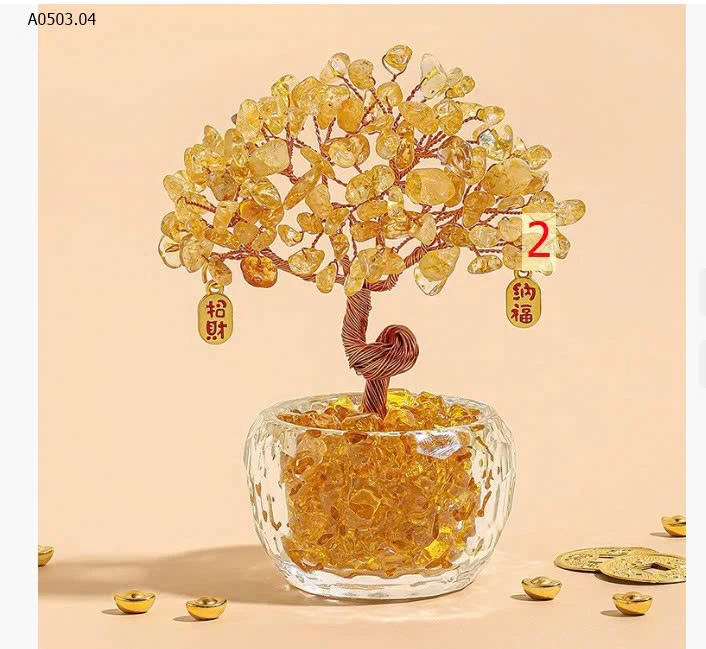 CÂY TÀI LỘC ĐÁ TỰ NHIÊN – MINI ĐỂ BÀN XINH XẮN - sỉ 120k