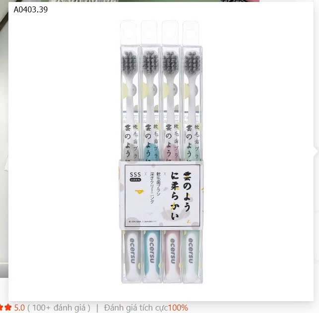 - Set 8 bàn chải đánh răng Nhật ECERSU Lông Mềm Kháng Khuẩn-sỉ 89k/1 set 8 chiếc