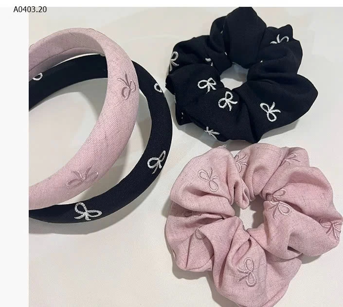 SET BỜM VÀ DÂY BUỘC TÓC NƠ- sỉ 70k/s