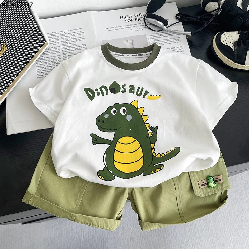 SET BỘ BÉ TRAI ÁO KHỦNG LONG + QUẦN SHORT giá sỉ 127k