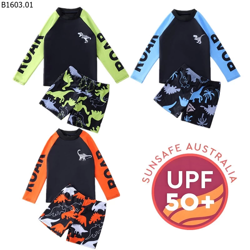 ĐỒ BƠI DÀI TAY VÀ NGẮN TAY CHO BÉ TRAI SIZE ĐẠI giá sỉ bộ 2 chi tiết : 108k bộ 3 chi tiết : 138k