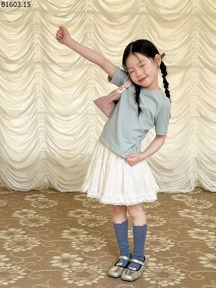 ÁO THUN TRƠN CỘC TAY CHO BG NHÀ AMBB giá sỉ sz 90-150 : 107k sz 160 : 117k sz 170 : 127k