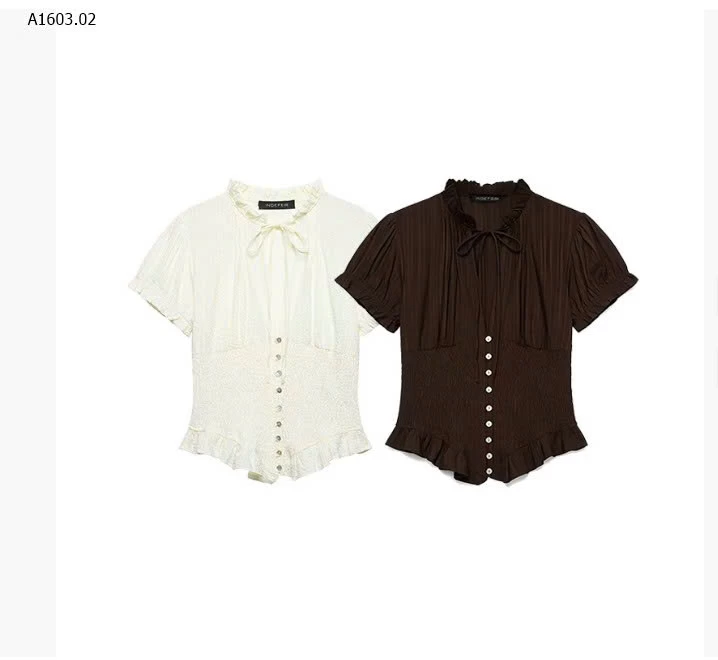 ÁO NỮ TAY NGẮN CỔ CHỮ V- sỉ 225k