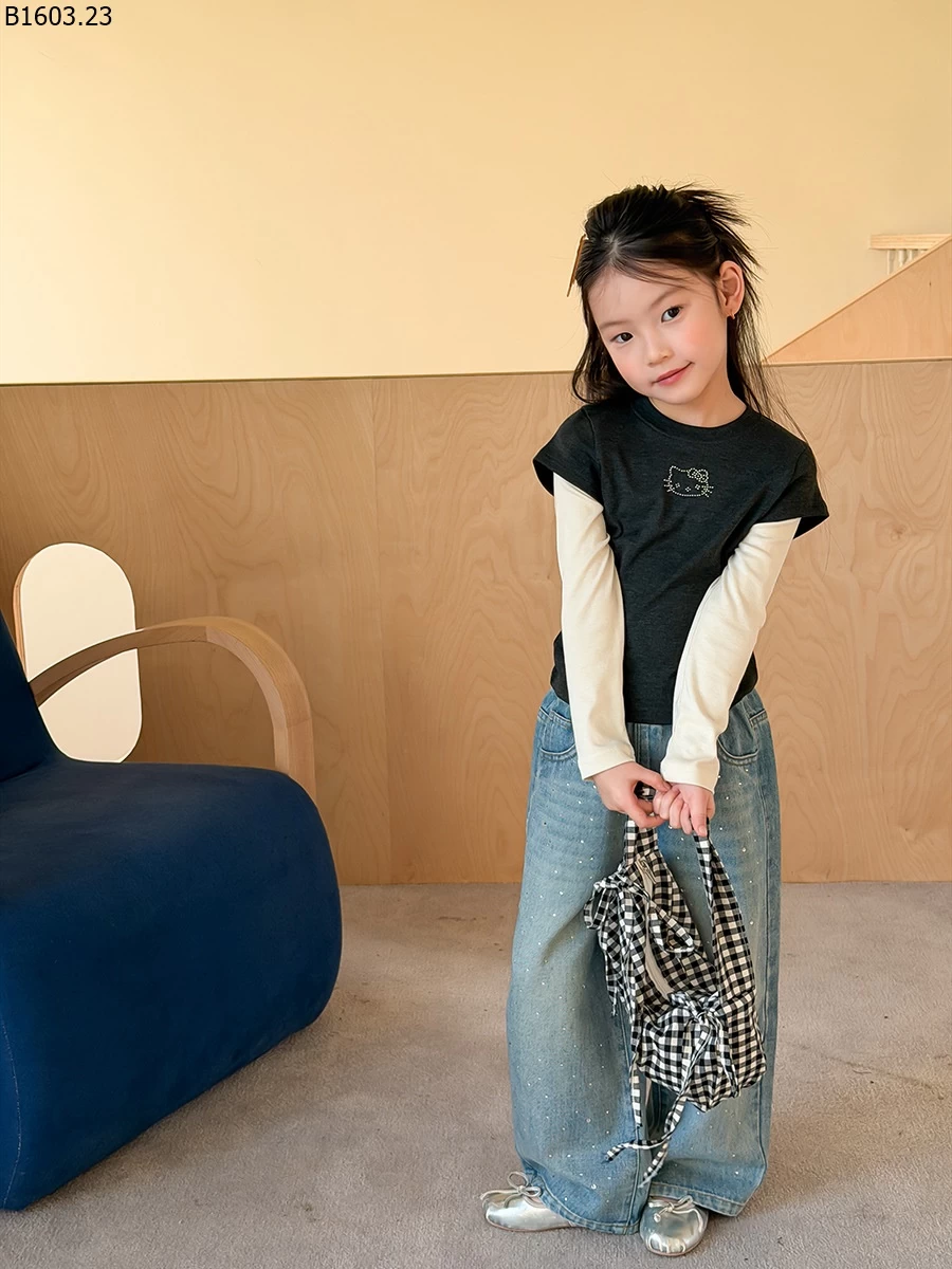 Áo thun hai mảnh giả lông mèo Elmo NHÀ AMBB giá sỉ sz 100-150 : 133k sz 160 : 142k sz 170 : 154k