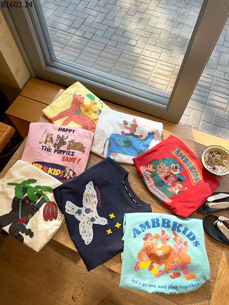 Áo thun trẻ em Elmo phong cách Hàn Quốc mùa hè 2026 NHÀ AMBB giá sỉ sz 90-150 : 129k sz 160 : 139k sz 170 : 149k