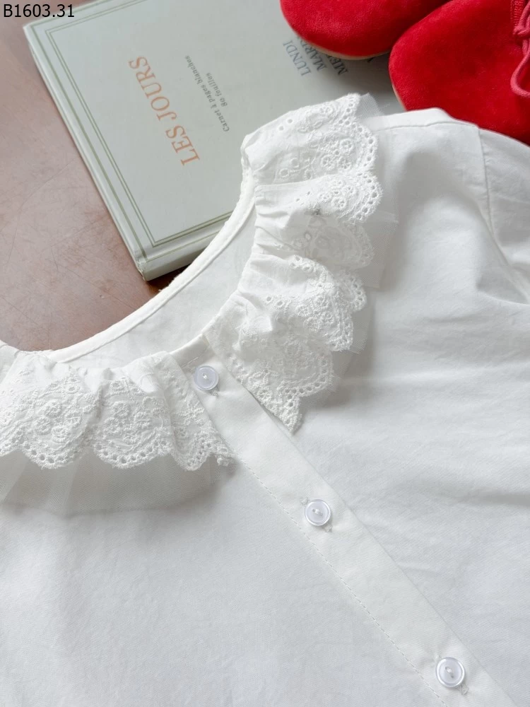 Áo sơ mi kiểu dáng đồng phục học sinh Elmo cho bé gái NHÀ AMBB giá sỉ sz 100-150 : 160k sz 160 : 173k sz 170 : 186k