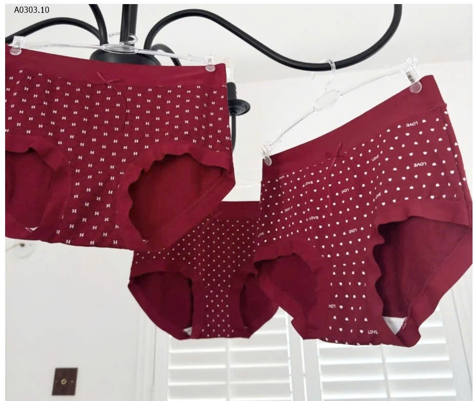 HỘP 3 QUẦN LÓT REN ĐỎ NỮ - sỉ 115k