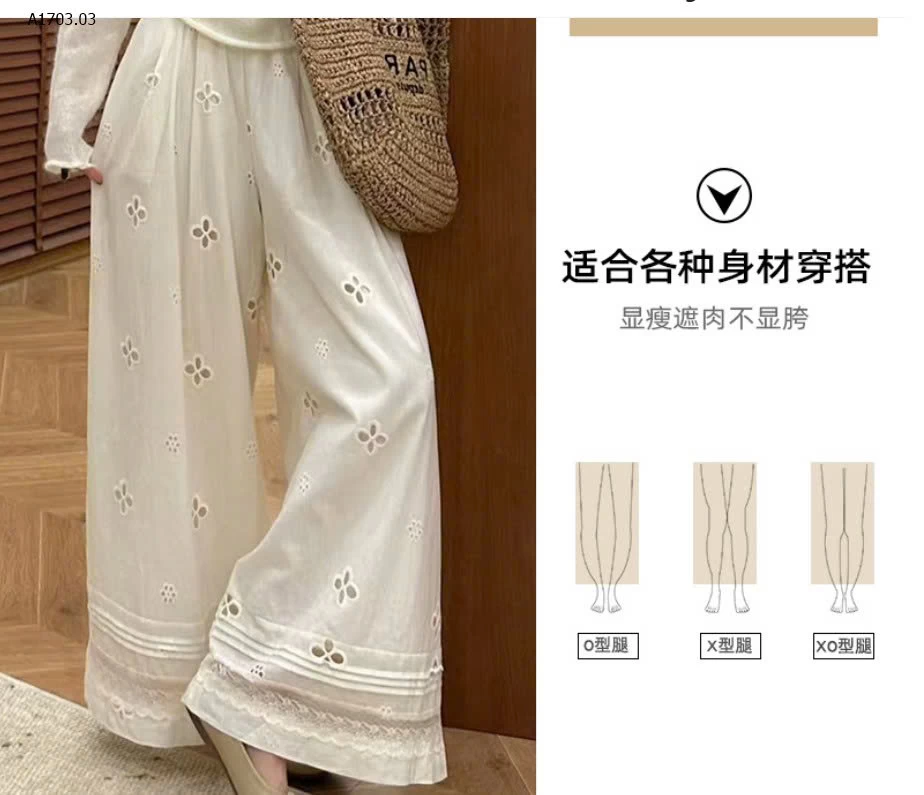 QUẦN ỐNG RỘNG CHO NỮ - sỉ 223k