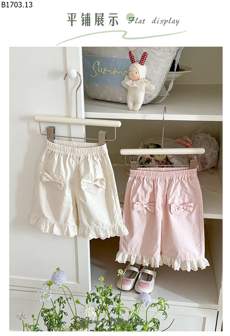 QUẦN NƠ VIỀN REN CHO BG sỉ 169k