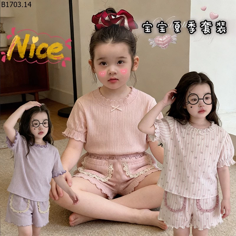 BỘ NGỦ MẶC NHÀ CHO BÉ GÁI sỉ 102k