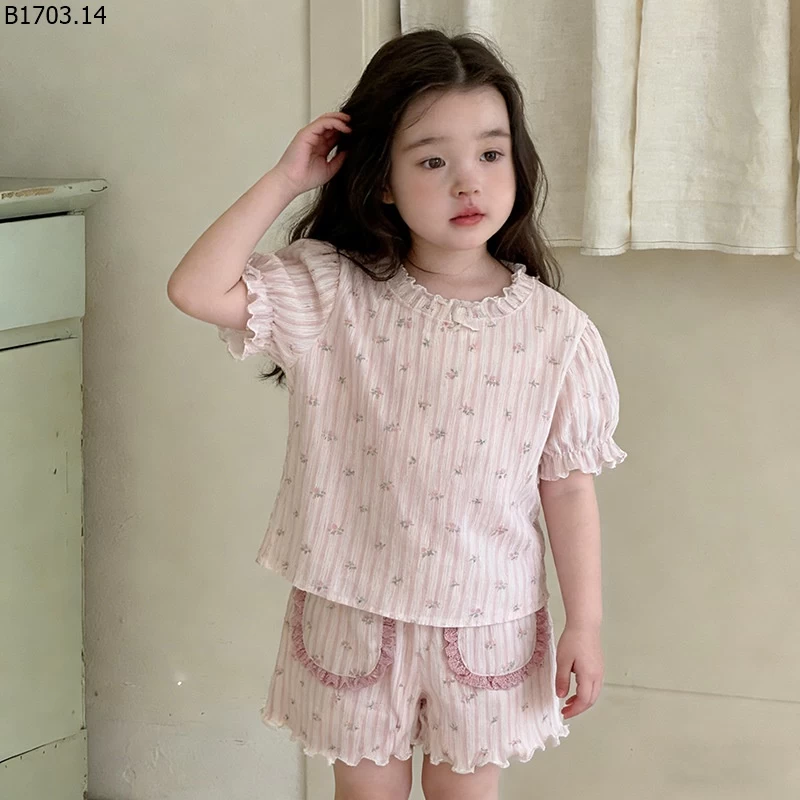 BỘ NGỦ MẶC NHÀ CHO BÉ GÁI sỉ 102k