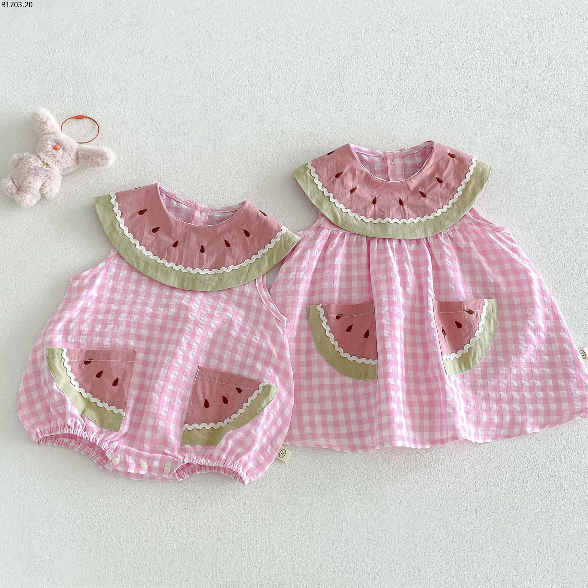 VÁY VÀ BODY DƯA HẤU CUTE sỉ body: 170k váy: 163k