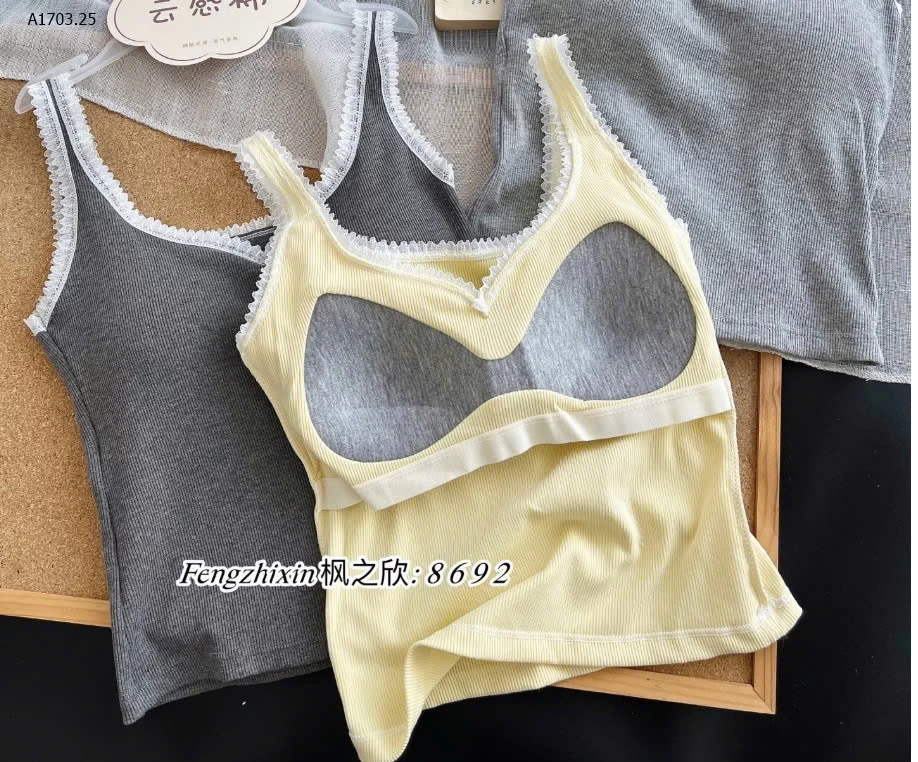 ÁO 2 DÂY VIỀN REN KÈM ĐỆM NGỰC - sỉ 83k