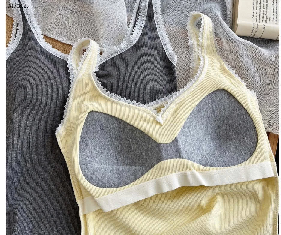 ÁO 2 DÂY VIỀN REN KÈM ĐỆM NGỰC - sỉ 83k