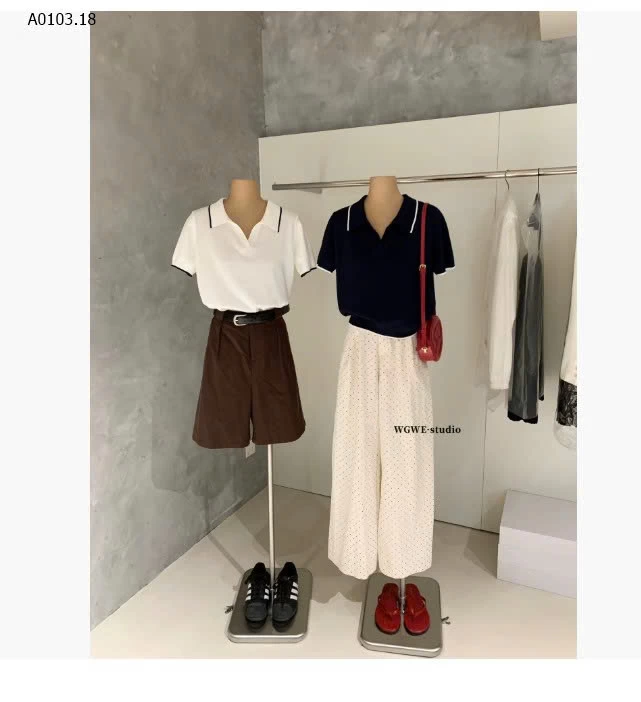 ÁO POLO LEN CỘC TAY W.G.W.E - sỉ 228k