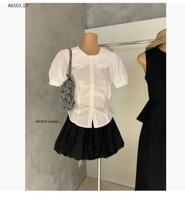 ÁO SƠ MI CỔ BÚP BÊ W.G.W.E - sỉ 258k