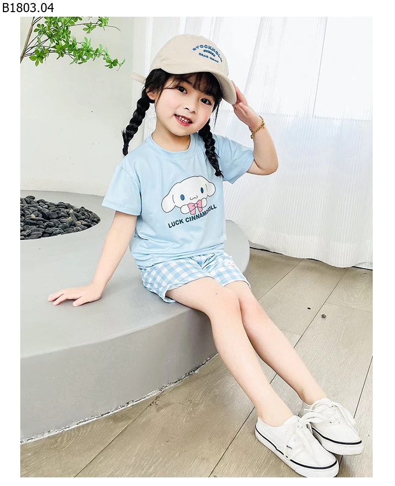 SET ÁO THUN PHỐI QUẦN KITTY giá sỉ 70k/bộ