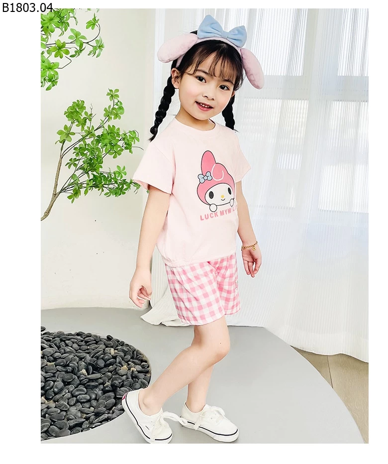 SET ÁO THUN PHỐI QUẦN KITTY giá sỉ 70k/bộ