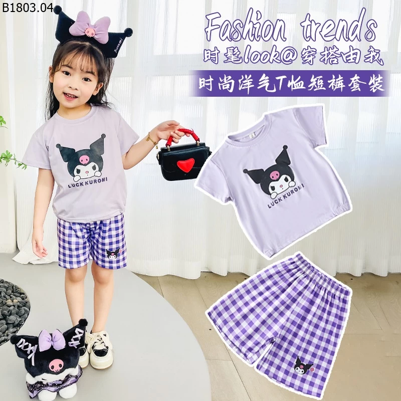 SET ÁO THUN PHỐI QUẦN KITTY giá sỉ 70k/bộ
