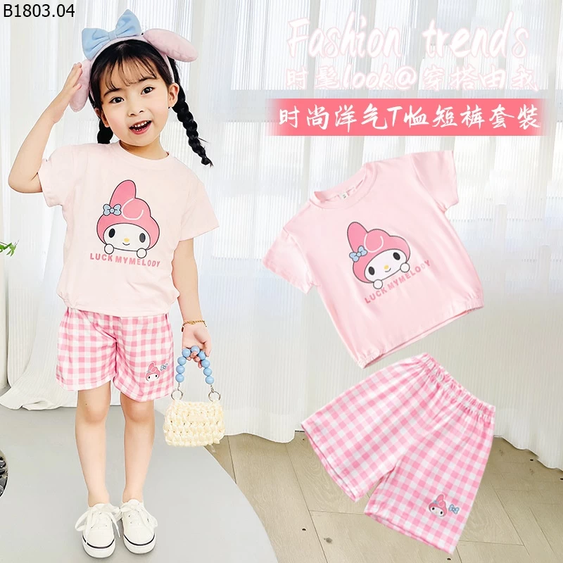 SET ÁO THUN PHỐI QUẦN KITTY giá sỉ 70k/bộ