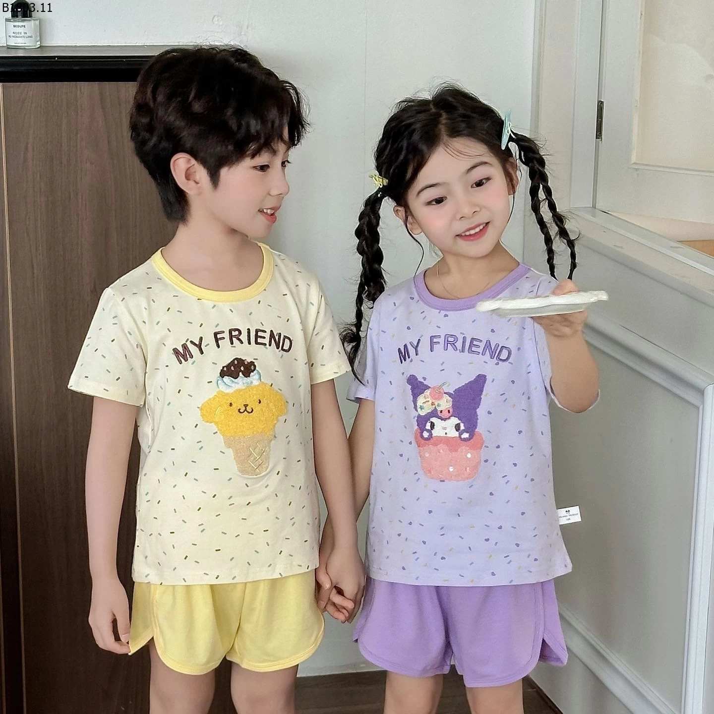 Bộ quần áo ngắn tay trẻ em mùa hè 2026 giá sỉ 120k/bộ