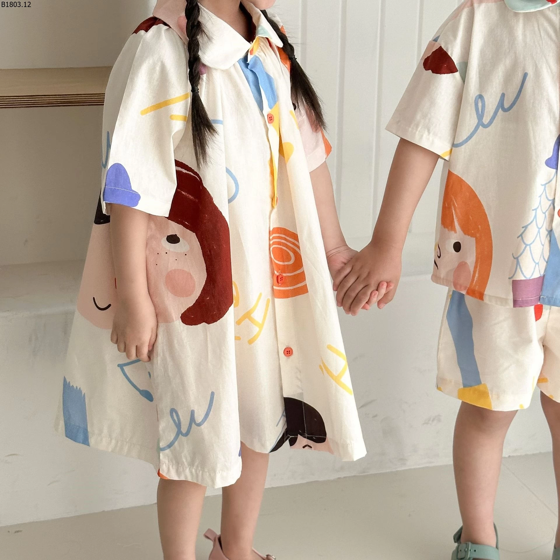 Bộ áo sơ mi hè cho trẻ em, kiểu Hàn Quốc, mẫu mới năm 2026 cho bé giá sỉ 185k