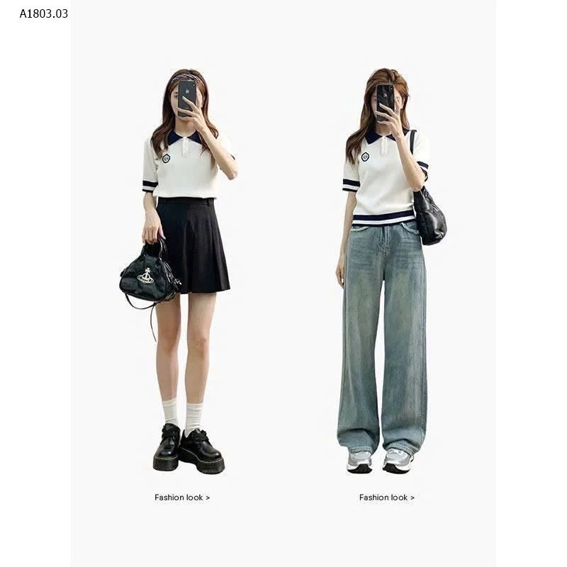 ÁO POLO CỘC TAY CHO NỮ - sỉ 115k