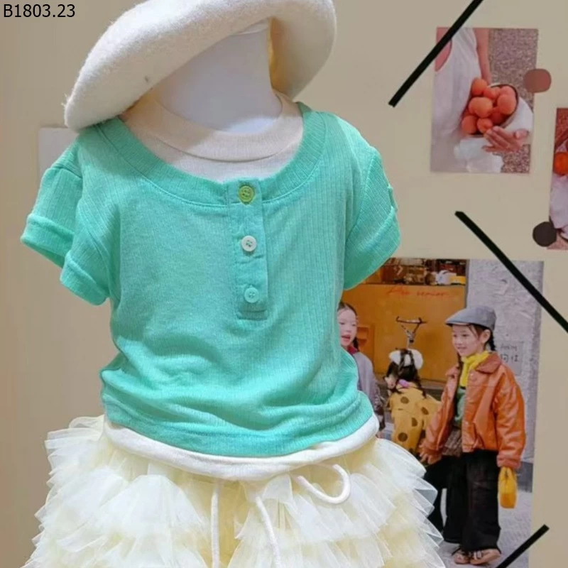 SET ÁO MIX CHÂN VÁY BỒNG CHO BG sỉ 310k