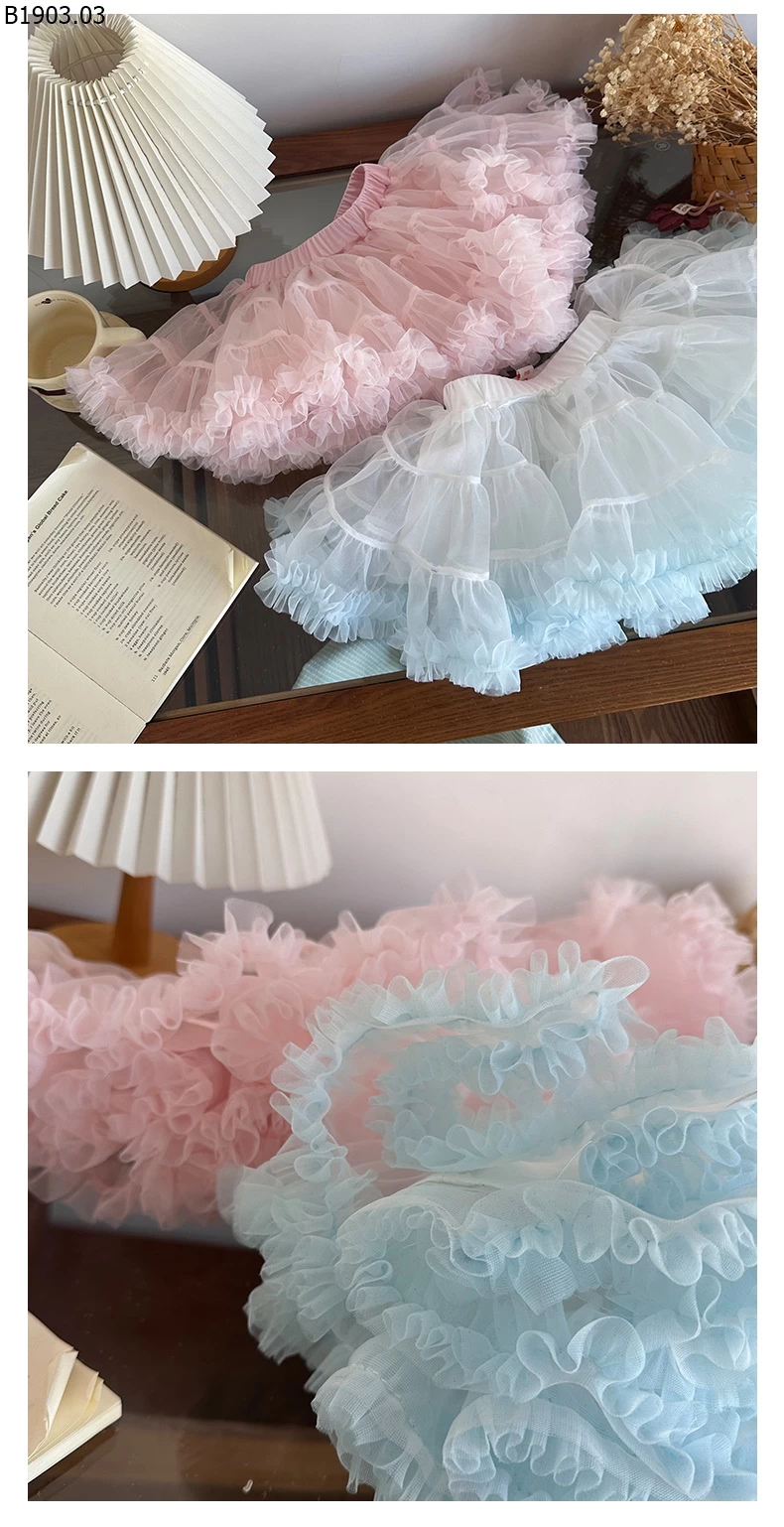 Váy công chúa tutu mùa xuân cho bé giá sỉ 205k