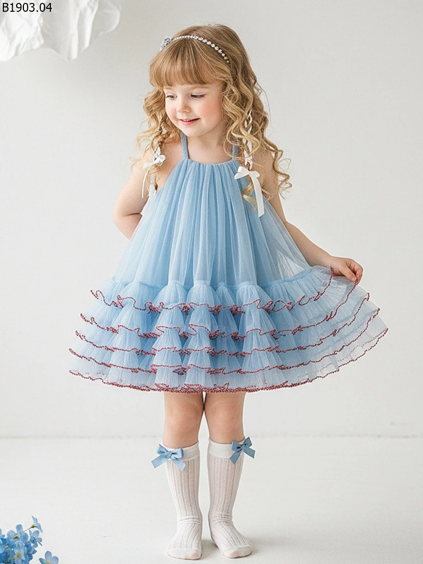 Đầm công chúa nhỏ kiểu Hàn Quốc mùa xuân/hè 2026 giá sỉ 193k