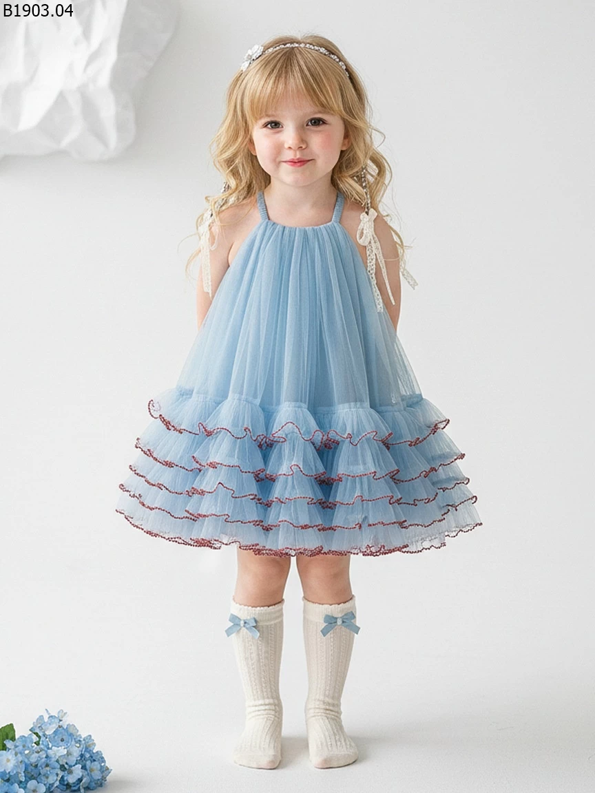 Đầm công chúa nhỏ kiểu Hàn Quốc mùa xuân/hè 2026 giá sỉ 193k