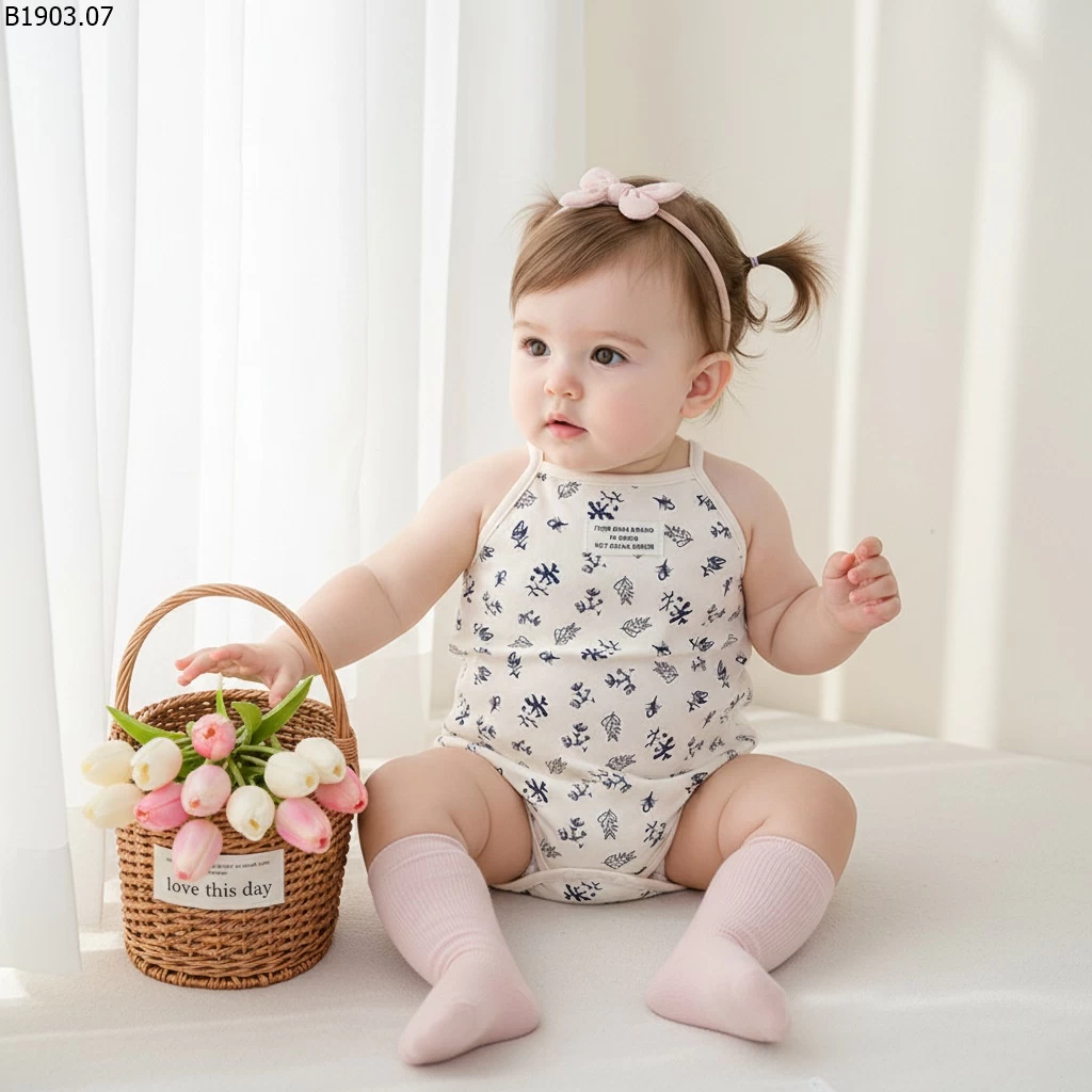 Bộ áo liền quần cho bé kiểu Bắc Âu mùa xuân/hè 2026 giá sỉ 59k