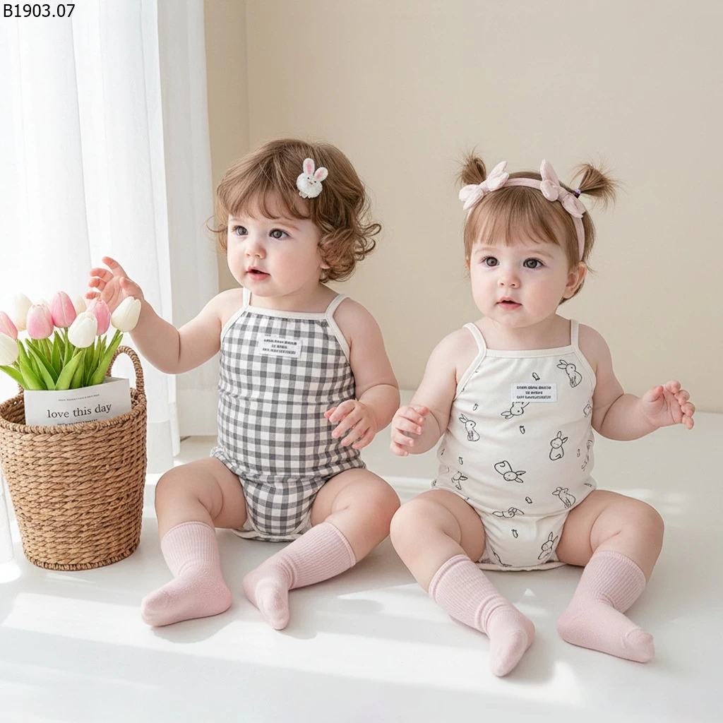 Bộ áo liền quần cho bé kiểu Bắc Âu mùa xuân/hè 2026 giá sỉ 59k