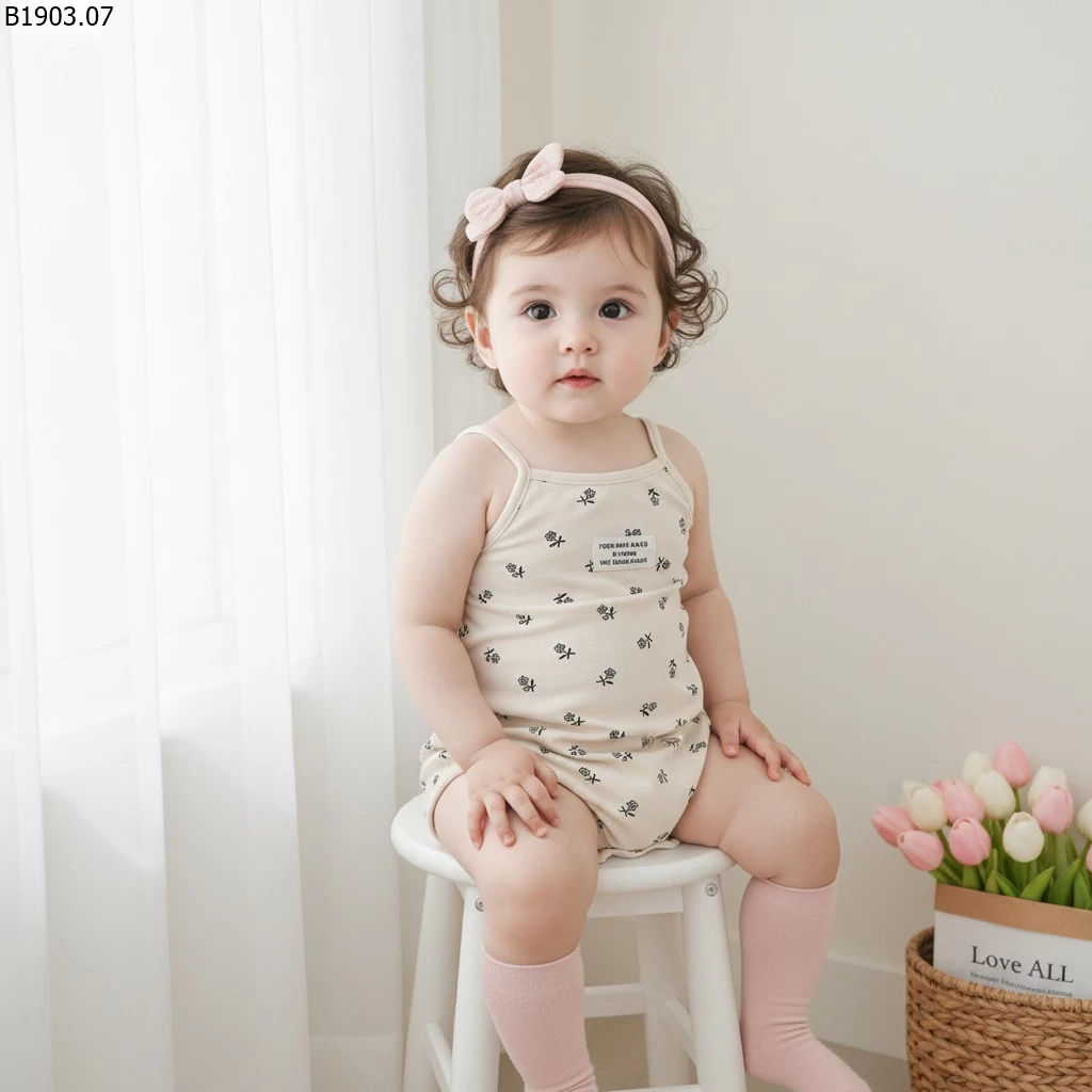 Bộ áo liền quần cho bé kiểu Bắc Âu mùa xuân/hè 2026 giá sỉ 59k