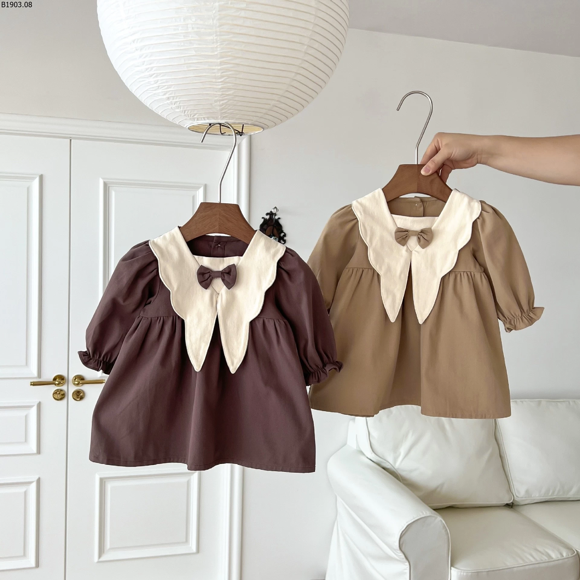 Đầm thời trang kiểu Hàn Quốc cho bé gái mùa xuân/hè 2026 giá sỉ 140k