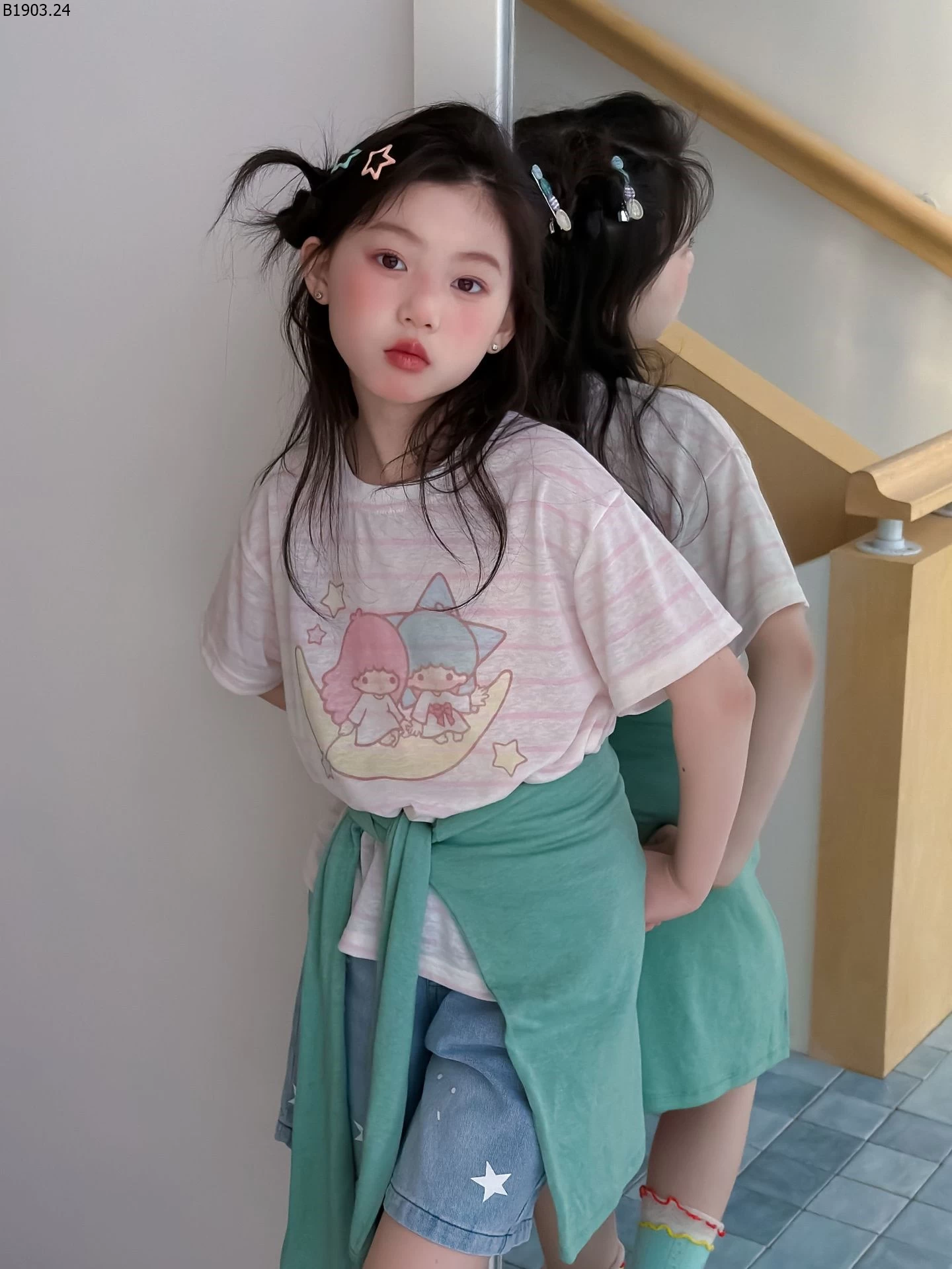 ÁO THUN GIẤY KẺ NGANG giá sỉ 162k