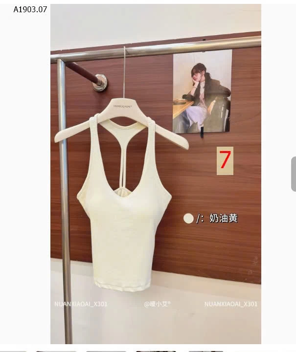 ÁO 2 DÂY HỞ LƯNG CÓ ĐỆM NGỰC - sỉ 117k