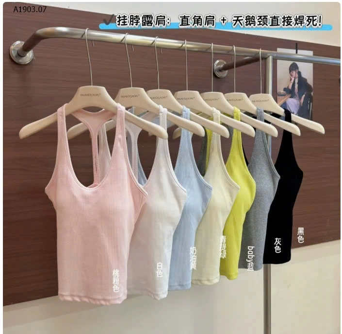 ÁO 2 DÂY HỞ LƯNG CÓ ĐỆM NGỰC - sỉ 117k