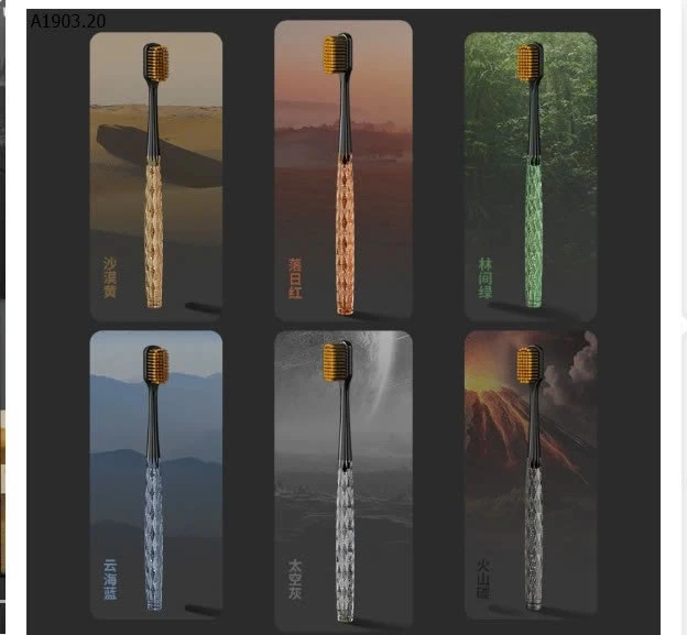 SET 6 CÁI BÀN CHẢI ĐÁNH RĂNG ĐÍNH PHA LÊ - sỉ 63k/set