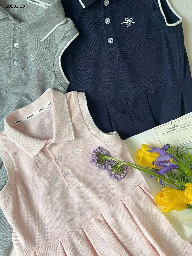 VÁY POLO SÁT NÁCH AMBB -Giá sỉ sz 90-150 : 220k sz 160 : 237k sz 170 : 259k