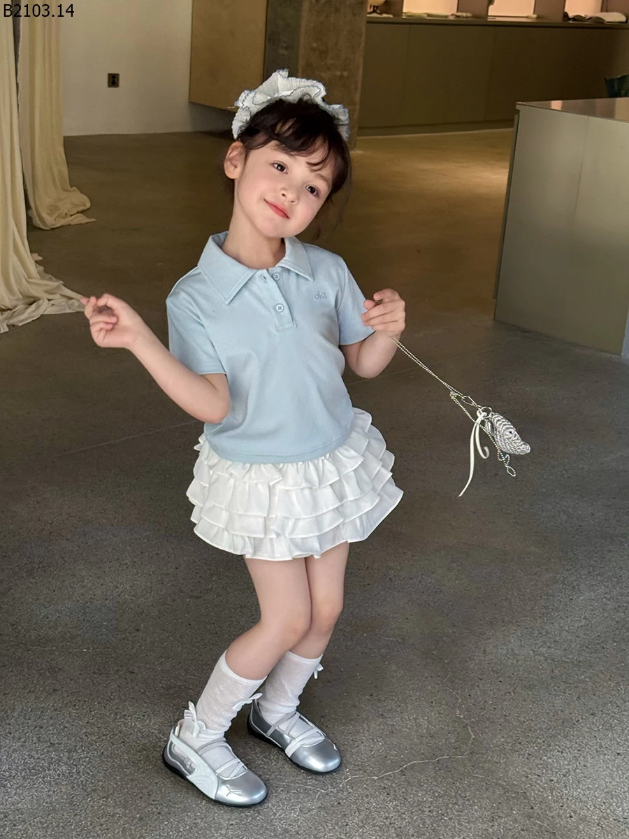 ÁO THUN POLO PHONG CÁCH HÀN QUỐC CHO BÉ GÁI giá si sz 90-150 --- G.i.á 132k sz 160 --- G.i.á 142k sz 170 --- G.i.á 153k