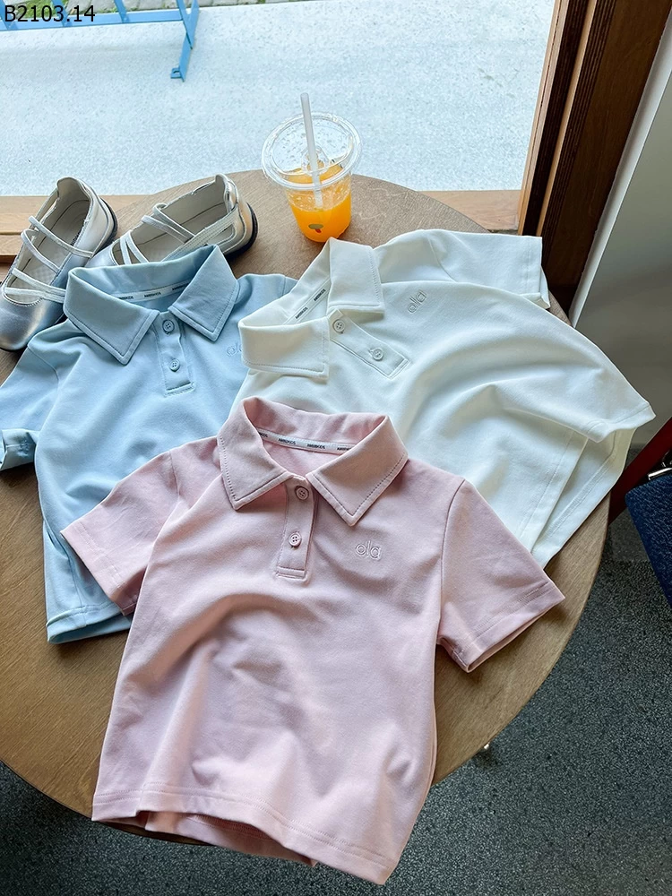 ÁO THUN POLO PHONG CÁCH HÀN QUỐC CHO BÉ GÁI giá si sz 90-150 --- G.i.á 132k sz 160 --- G.i.á 142k sz 170 --- G.i.á 153k