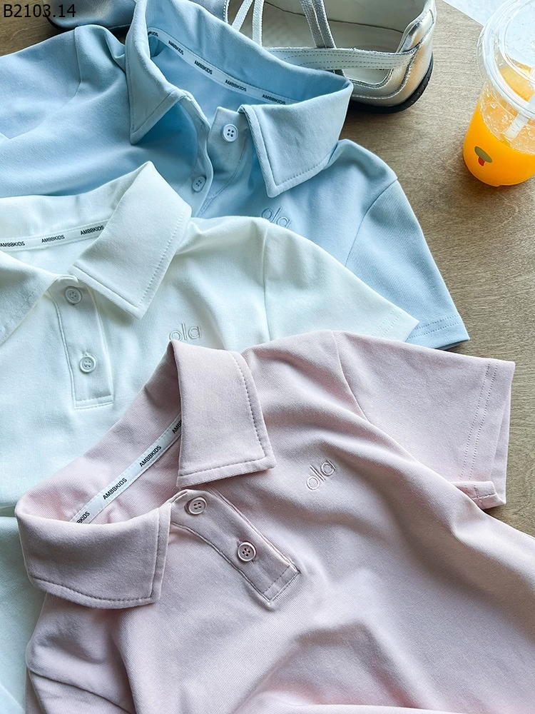 ÁO THUN POLO PHONG CÁCH HÀN QUỐC CHO BÉ GÁI giá si sz 90-150 --- G.i.á 132k sz 160 --- G.i.á 142k sz 170 --- G.i.á 153k