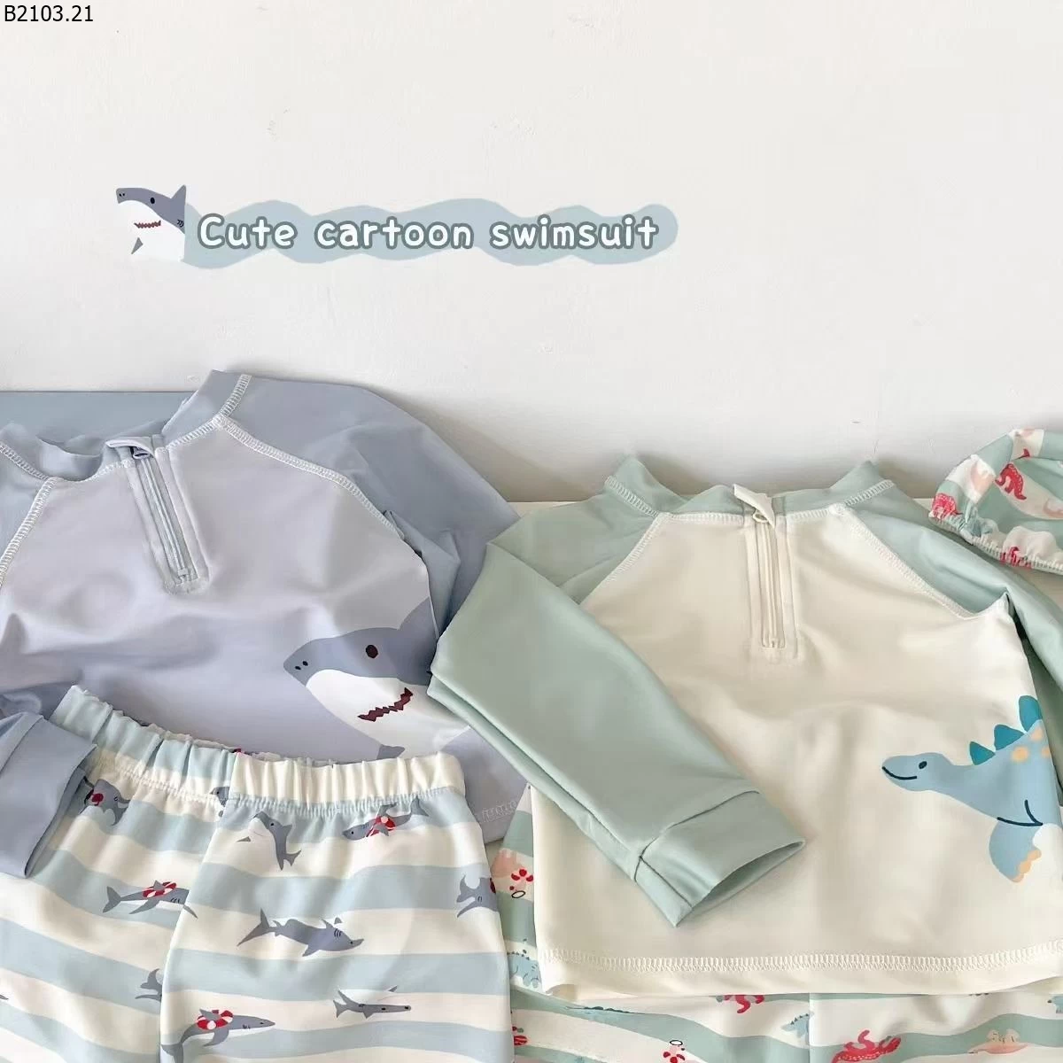 BỘ BƠI CHO BÉ TRAI KÈM MŨ gia si 129k