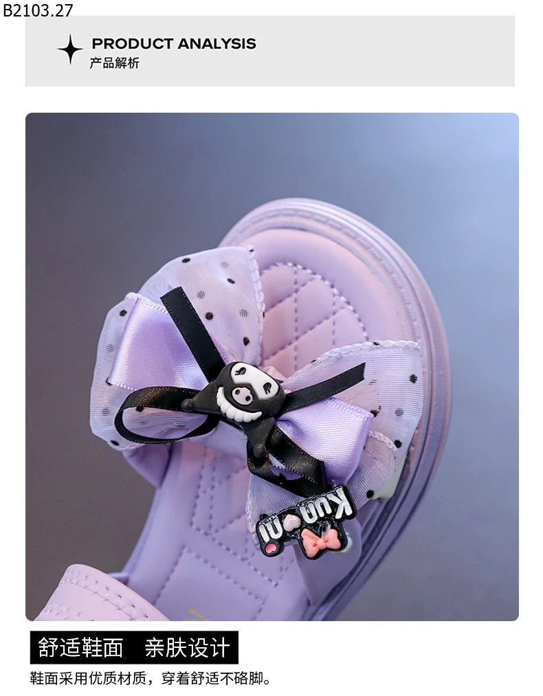 SANDAL KUROMI CHO BG giá sỉ sz 26-30 --- G.i.á 163k sz 31-37 --- G.i.á 175k