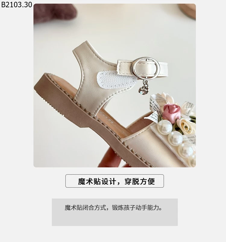 SANDAL HOA QUAI DÁN CHO BG giá sỉ sz 23-28 --- G.i.á 164k sz 29-34 --- G.i.á 174k